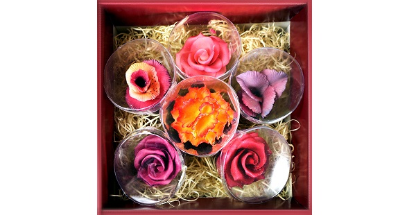 Chocolate flower bouquet in a box - Hay Hampers