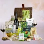 Sharing Favourites with Wine in Hamper Basket