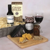 Cheese, Chutney, Cracker & Wine Basket