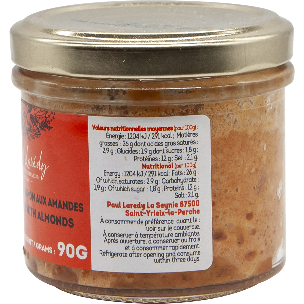 Salmon Pate with Almonds, Laredy, 90g | HAY HAMPERS